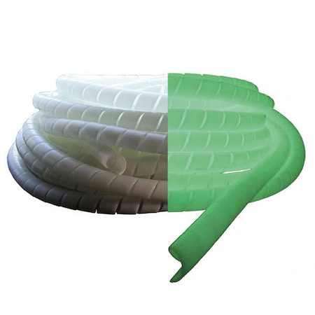 NightGlow Spiral Wrap, Off White, 1/2