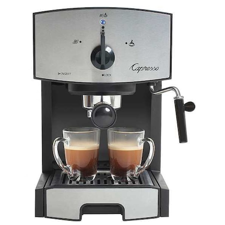 Black, Silver Dual 42 oz Espresso Machine MPN:117.05