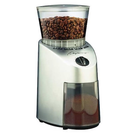 Coffee Grinder, 0.55 lb., 120V, Silver MPN:560.04
