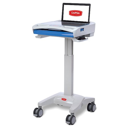Laptop Cart, 30 lb, Aluminum, Assembled MPN:1854484