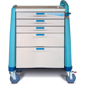 Capsa Healthcare Avalo® Emergency Cart Blue Compact Height AM-EM-CMP-BLUE