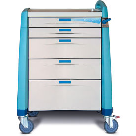 Capsa Healthcare Avalo® Emergency Cart Blue Intermediate Height AM-EM-INT-BLUE