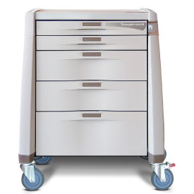 Capsa Healthcare Avalo® Procedure Cart w/ Intermediate Height & Electronic Lock Gray AM-PT-INT-ELOK