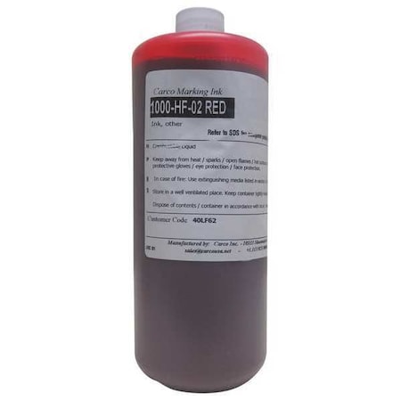 Marking Ink, 1 qt, Red, Dye MPN:1000-HF-02 RED