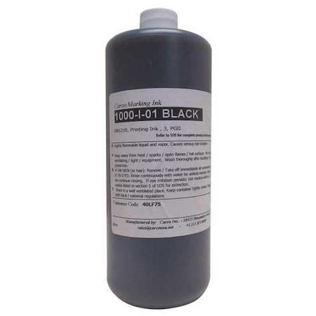 Marking Ink, 1 qt, Black, Dye MPN:1000-I-01 BLACK