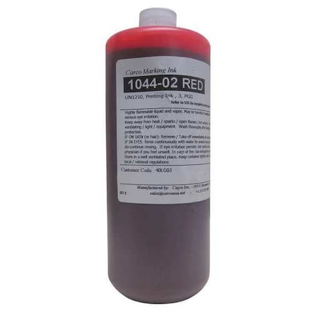 Marking Ink, 1 qt, Red, Dye MPN:1044-02 RED
