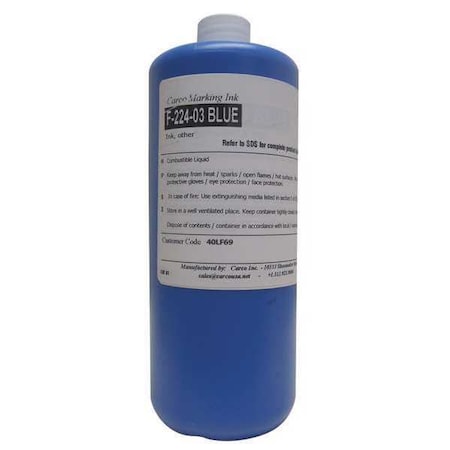 Marking Ink, 1 qt, Blue, Pigment MPN:F-224-03 BLUE