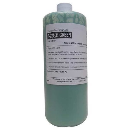 Marking Ink, 1 qt, Green, Pigment MPN:F-224-31 GREEN