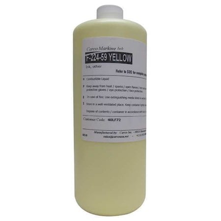 Marking Ink, 1 qt, Yellow, Pigment MPN:F-224-59 YELLOW