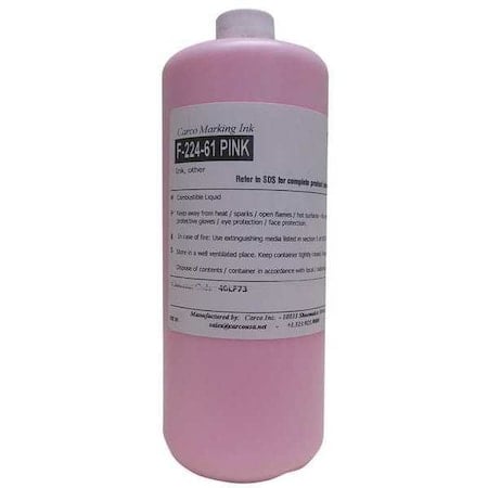 Marking Ink, 1 qt, Pink, Pigment MPN:F-224-61 PINK