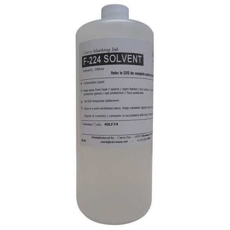 Marking Ink, 1 qt, Clear, Pigment MPN:F-224 SOLVENT