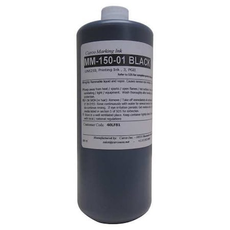 Marking Ink, 1 qt, Black, Pigment MPN:MM-150-01 BLACK