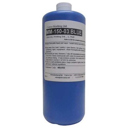 Marking Ink, 1 qt, Blue, Pigment MPN:MM-150-03 BLUE