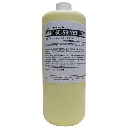 Marking Ink, 1 qt, Yellow, Pigment MPN:MM-150-59 YELLOW