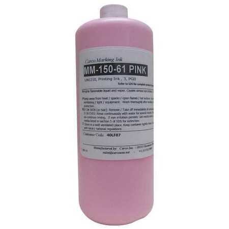 Marking Ink, 1 qt, Pink, Pigment MPN:MM-150-61 PINK