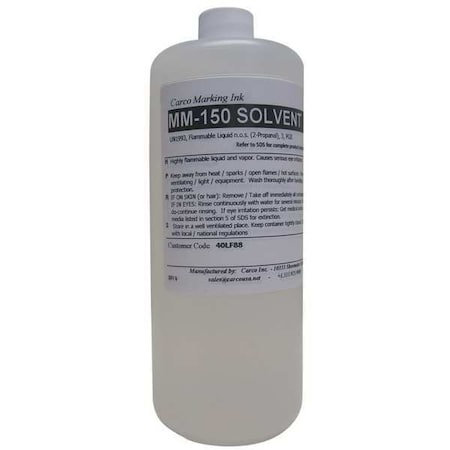Marking Solvent, 1 qt, Clear, Pigment MPN:MM-150 SOLVENT