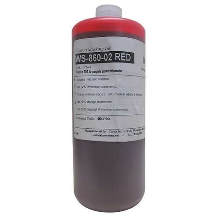 Marking Ink, 1 qt, Red, Dye MPN:WS-860-02 RED