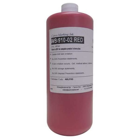 Marking Ink, 1 qt, Red, Pigment MPN:WS-910-02 RED
