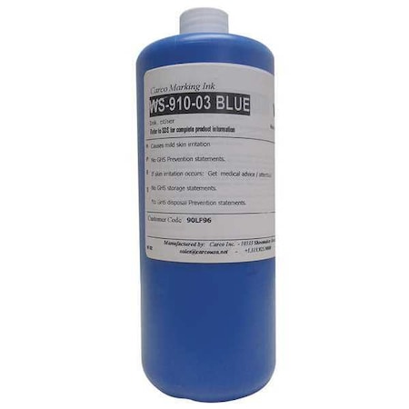 Marking Ink, 1 qt, Blue, Pigment MPN:WS-910-03 BLUE