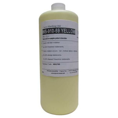 Marking Ink, 1 qt, Yellow, Pigment MPN:WS-910-59 YELLOW