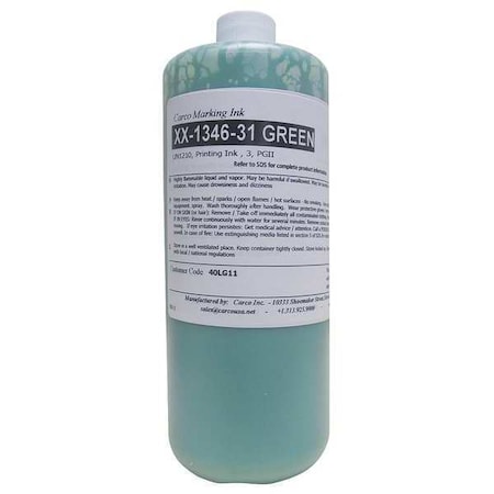 Marking Ink, 1 qt, Green, Pigment MPN:XX-1346-31 GREEN