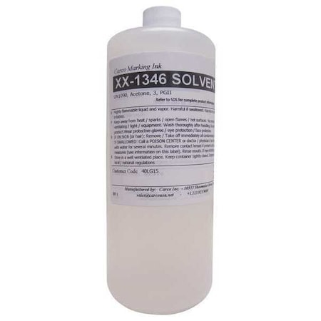 Marking Ink, 1 qt, Clear, Pigment MPN:XX-1346 SOLVENT