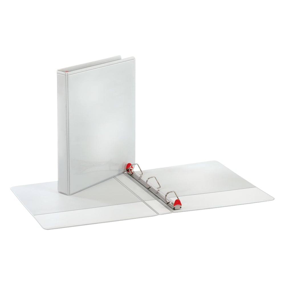 Cardinal XtraValue ClearVue 3-Ring Binder With Locking Slant-D Rings, 1in D-Rings, 52% Recycled, White (Min Order Qty 5) MPN:19010