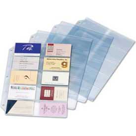 Business Card Refill Pages Holds 200 Cards Clear 20 Cards/Sheet 10/Pack 7856000