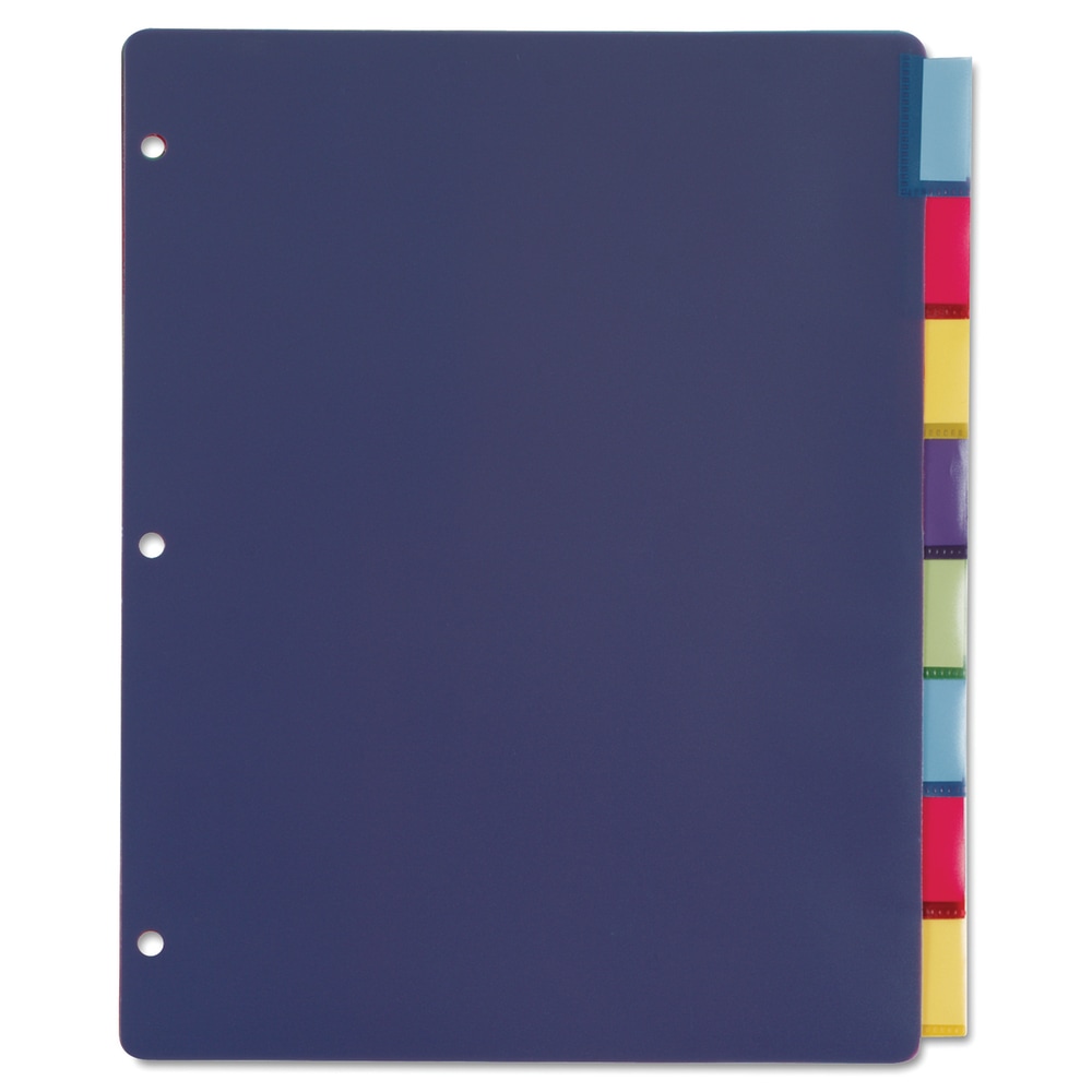 Cardinal Extra-tough Poly Dividers - 8 Tab(s)/Set - Letter - 8 1/2inx 11in - 3 Hole Punched - Polypropylene Divider - Multicolor Tab(s) - 4 / Pack MPN:84019