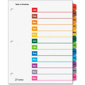 Cardinal OneStep Printable T.O.C. Divider Printed Jan to Dec 9