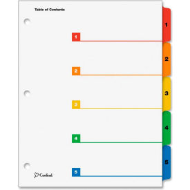 Cardinal OneStep Printable T.O.C. Divider 1 to 5 9