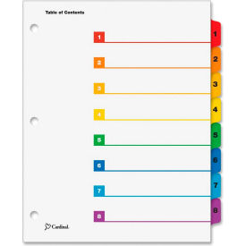 Cardinal OneStep Printable T.O.C. Divider Printed 1 8 9