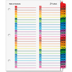 Cardinal OneStep Printable T.O.C. Divider 1 to 52 8.5