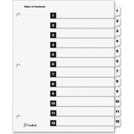 Cardinal OneStep Printable T.O.C. Divider Printed 1 to 12 9