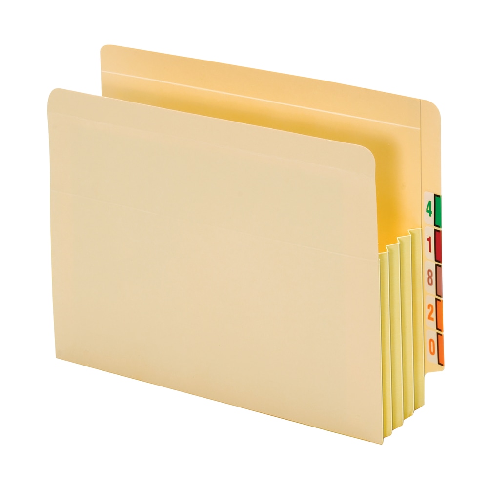 Pendaflex End-Tab File Pockets With Tyvek Gusset, 3 1/2in Expansion, Letter Size, Manila, Pack Of 10 Pockets (Min Order Qty 4) MPN:65164P