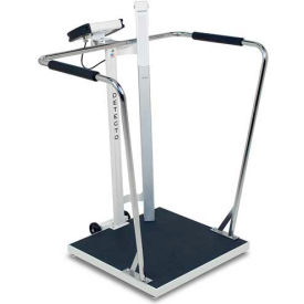Detecto 6857DHR Digital Bariatric Scale 800 x 0.2lb/ 360 x 0.1kg W/ Handrails Digital Height Rod 6857DHR