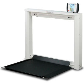 Detecto 7550 Wall Mountable Digital Wheelchair Scale with Fold Down Platform 1000 lb x 0.2 lb 7550