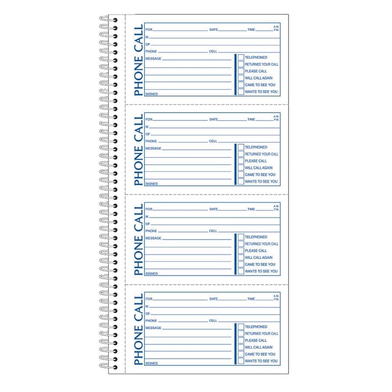 Example of GoVets Telephone Message Pads and Voicemail Log Books category