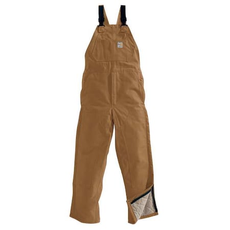 Bib Overalls, 54 cal/sq cm ATPV, 30 in Inseam, 100% Cotton, Snap MPN:101626-211 52 30