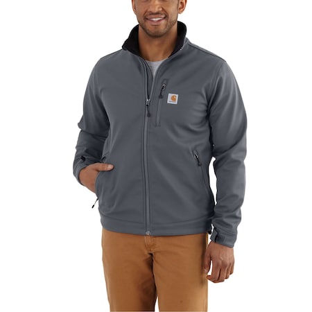 Men's Crowley Softshell Jacket, 90% Nylon/10% Spandex, 13.9oz, Charcoal, S MPN:102199-022
