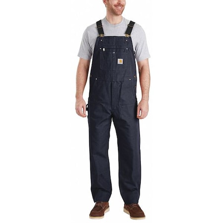 102776 Bib Overalls, Cotton, 12 oz Fabric Weight, 32 in Inseam, Navy, 48 x 32 MPN:102776-412-48x32