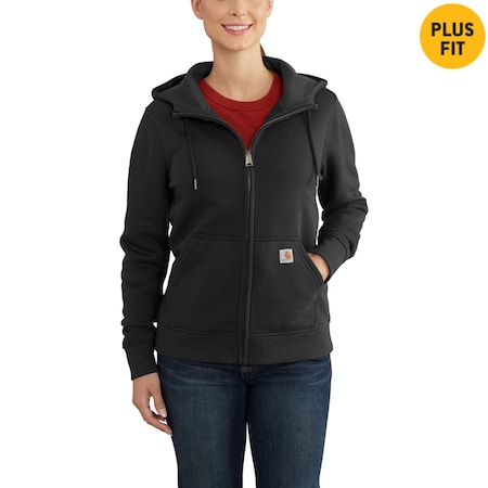 Women's Clarksburg Hooded Sweatshirt, 55% Cotton/45% Polyester, 10.5oz, Black, 3X MPN:102788-001