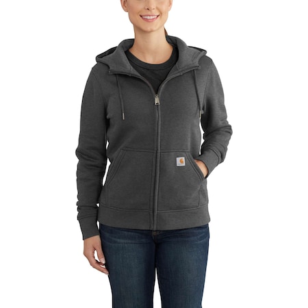 Women's Clarksburg Hooded Sweatshirt, 55% Cotton/45% Polyester, 10.5oz, Carbon Heather, M MPN:102788-CRH