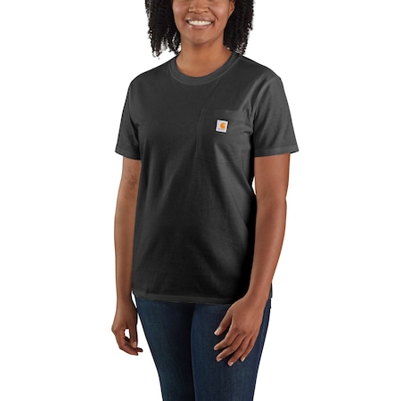 Women's Iconic K87 Short Sleeve Pocket T-Shirt, 100% Cotton, 6.75oz, Black, 3X MPN:103067-001