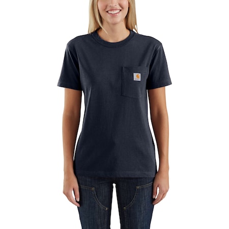 Women's Iconic K87 Short Sleeve Pocket T-Shirt, 100% Cotton, 6.75oz, Navy, XL MPN:103067-412