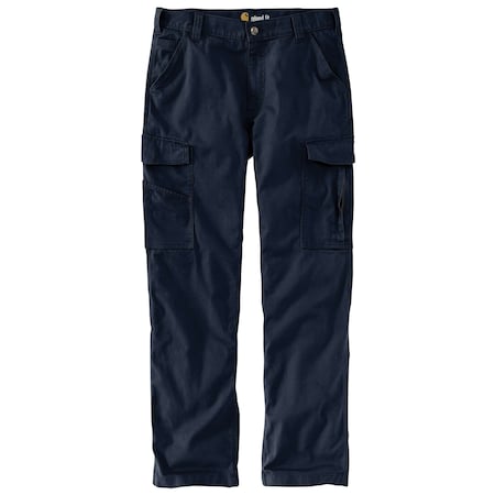 Mens Rigby Relaxed Straight Cargo Pant, 8.5oz 98% Cotton/2% Spandex Canvas, Navy, 42 in x 32 in MPN:103574-412
