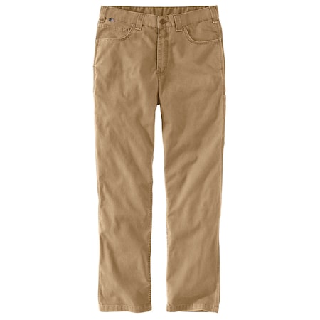 Mens FR Rugged Flex Work Pant, 9.6oz 98% Cotton/2% Spandex Canvas, Dark Khaki, 50 in x 32 in MPN:104204-DKH