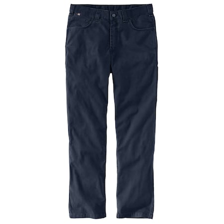 Mens FR Rugged Flex Work Pant, 9.6oz 98% Cotton/2% Spandex Canvas, Navy, 36 in x 36 in MPN:104204-I26