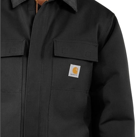 Men's Coat, Cotton, Black, 3XL MPN:106674-BLK3XLREG