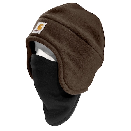 Mens 2-In-1 Headwear, 8.3 oz. 100% Polyester Fleece, FastDry Technology, Dark Brown, One Size MPN:A202-DKB